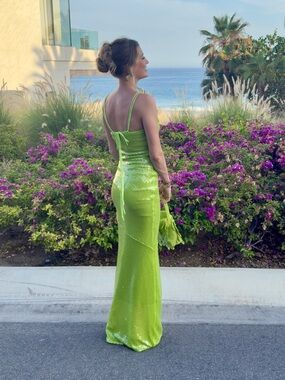ASOS Lime Green Sequin Maxi Dress